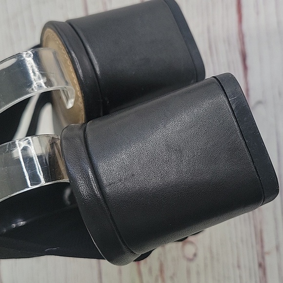 NIC + ZOE Black Slip On Sandals With Wide Elastic Ankle Strap Size 6 - Picture 5 of 6